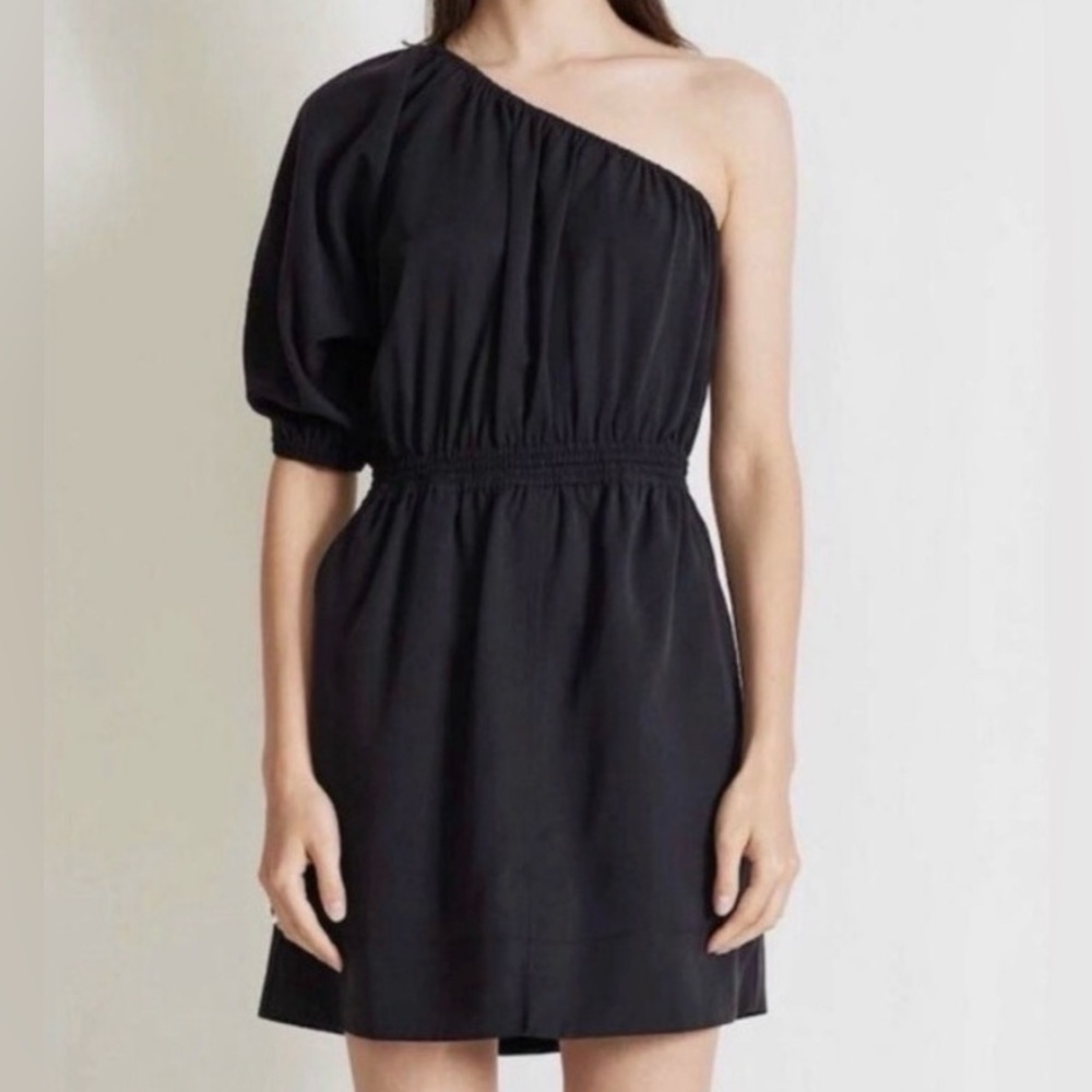 Apiece Apart One-Shoulder Palma Dress in black size S